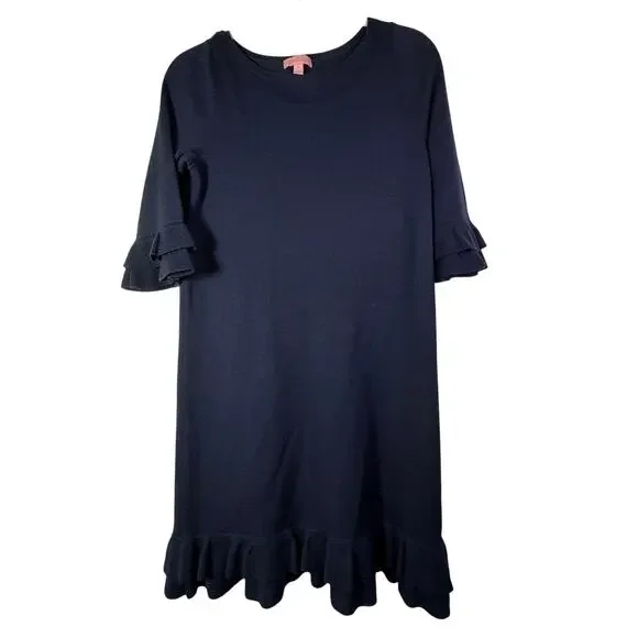Lilly Pulitzer Helena Navy Blue Merino Wool Sweater Dress M - Picture 5 of 6
